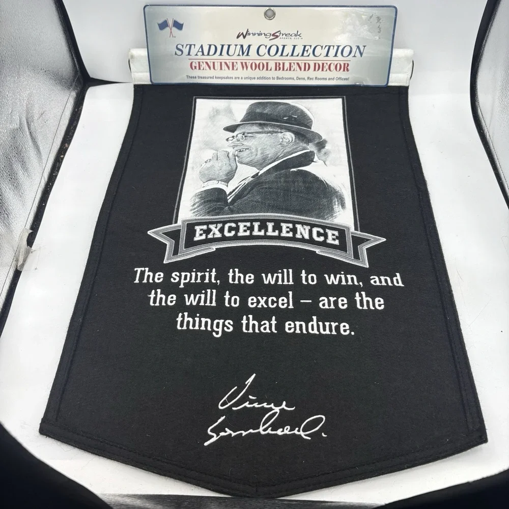 Vince Lombardi Stadium Collection Excellence Wool Banner‎ Green Bay Packers